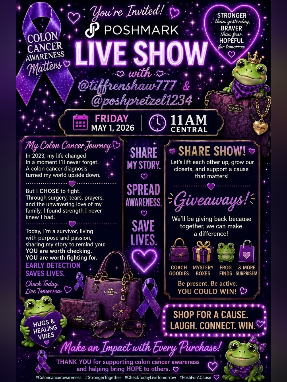 tiffrenshaw777, poshpretzel1234, And Msgofer Together Live May 1st 1 PM CST - Picture 2 of 2
